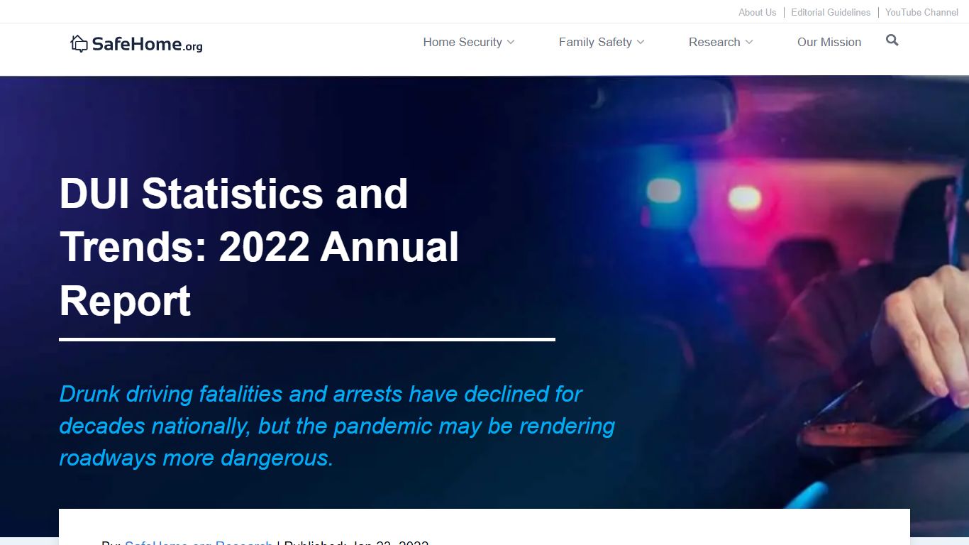 DUI Statistics and Trends: 2022 Annual Report | SafeHome.org